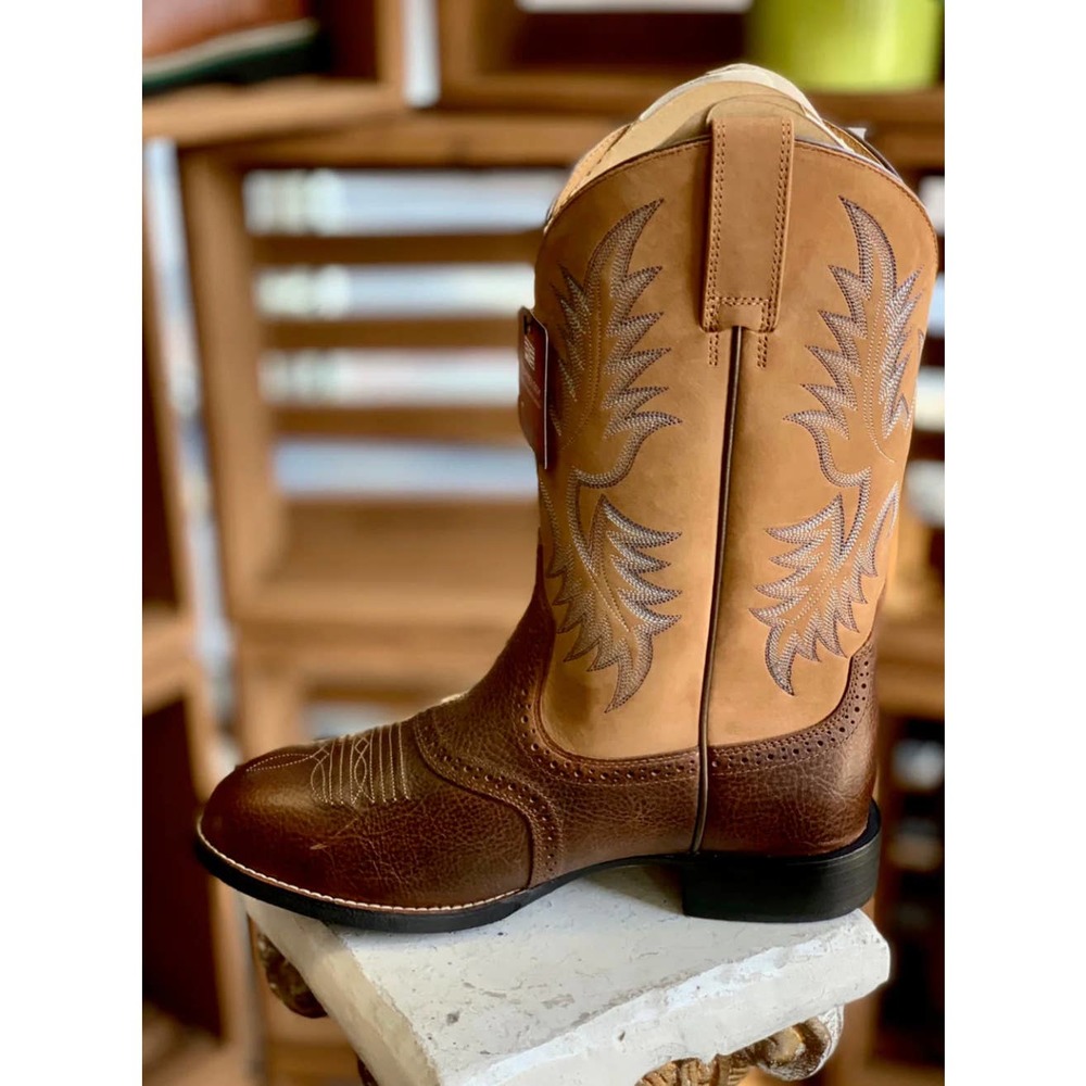 Ariat Mens Heritage Stockman Boots Barrel Brown Men Size 7.5